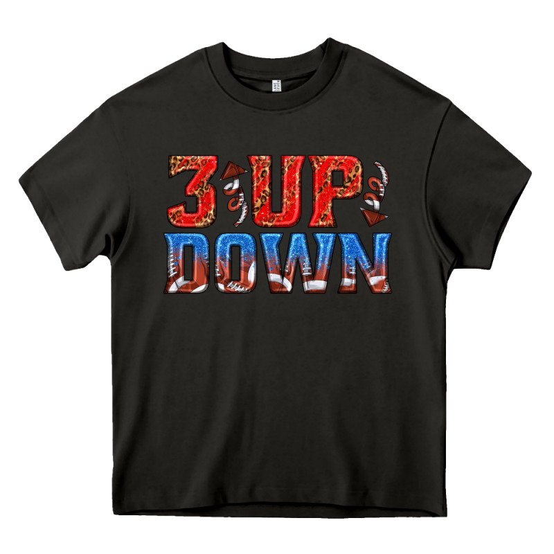 3 Up 3 Down Football Heavy Core Tee by texasbilliewilder | Teevron