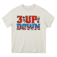 Cream 3 up 3 down football Heavy Core Tee - texasbilliewilder