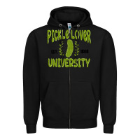 Black pickle lover university Zipper Hoodie - MaliasSmallBusiness