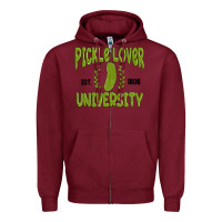 Burgundy pickle lover university Zipper Hoodie - MaliasSmallBusiness