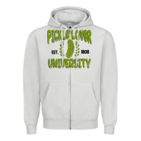 Dove Grey pickle lover university Zipper Hoodie - MaliasSmallBusiness