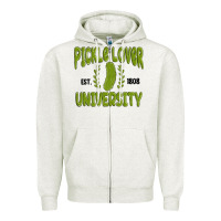 Oatmeal Heather pickle lover university Zipper Hoodie - MaliasSmallBusiness