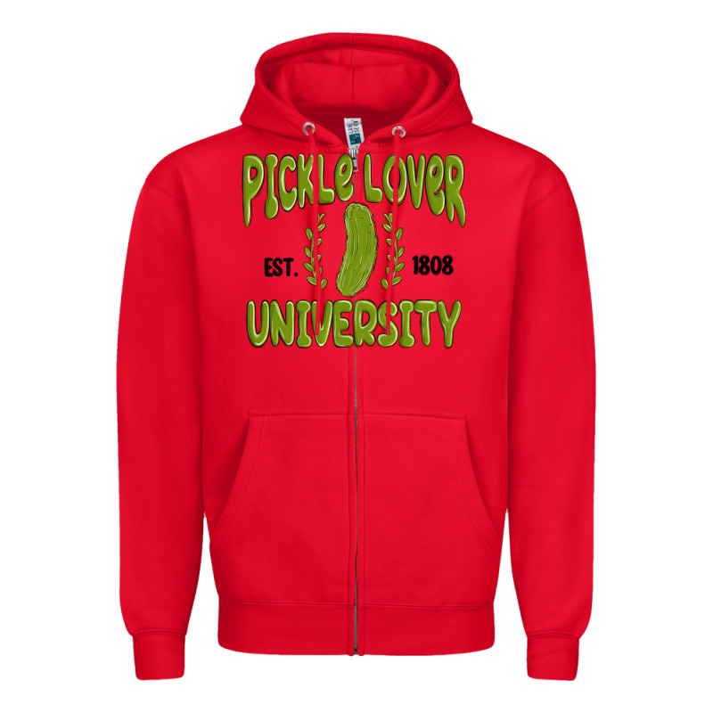 Pickle Lover University Zipper Hoodie by MaliasSmallBusiness | Teevron