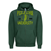 Sports Green pickle lover university Zipper Hoodie - MaliasSmallBusiness
