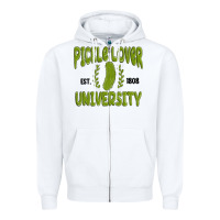 White pickle lover university Zipper Hoodie - MaliasSmallBusiness