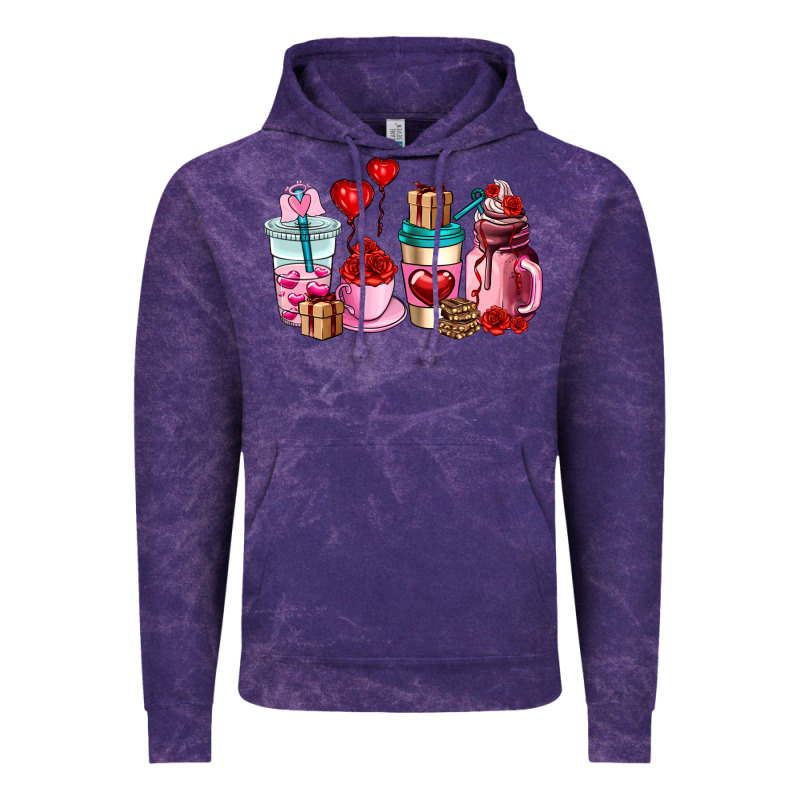 Valentines Day Roses Coffee Cups Vintage Hoodie by AdoDesignShop | Teevron