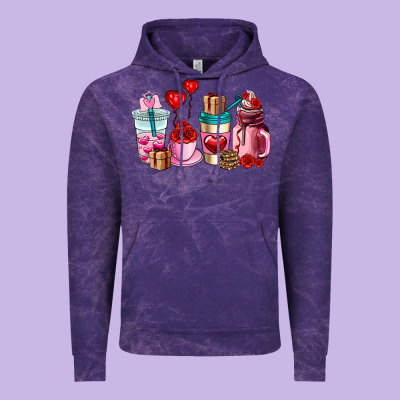 Valentines Day Roses Coffee Cups Vintage Hoodie Designed By Adodesignshop