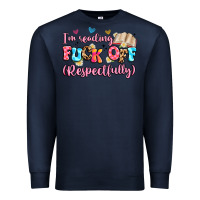 Navy i'm reading fuck off respectfully Premium Sweatshirt - Artiststas