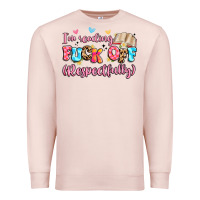 Pale Pink i'm reading fuck off respectfully Premium Sweatshirt - Artiststas