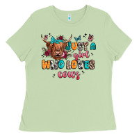 Matcha just a girl who loves cows Ladies Tee - JahusDesignShop