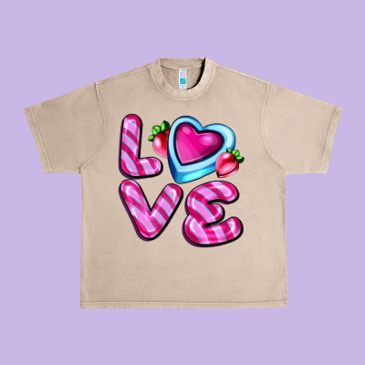 Love With Strawberry Candy Urban Heavy Tee Designed By Adodesignshop