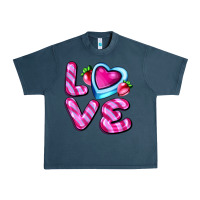 Midnight Navy love with strawberry candy Urban Heavy Tee - AdoDesignShop