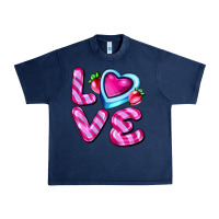 Navy love with strawberry candy Urban Heavy Tee - AdoDesignShop