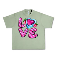 Oil Green love with strawberry candy Urban Heavy Tee - AdoDesignShop