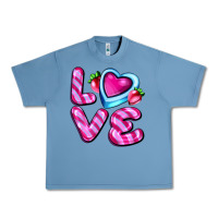 Pebble Blue love with strawberry candy Urban Heavy Tee - AdoDesignShop