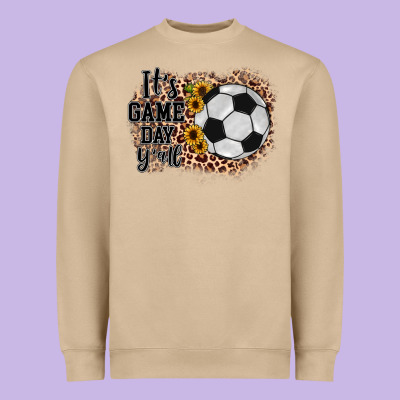 It's Game Day Y'all Soccer Heavyweight Sweatshirt Designed By Jahusdesignshop