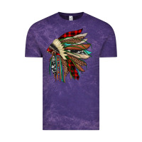 Cloud Purple christmas indian headdress Vintage Tee - JahusDesignShop