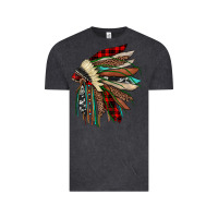 Vintage Black christmas indian headdress Vintage Tee - JahusDesignShop