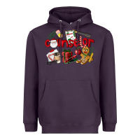 Plum Counselor Christmas Heavyweight Hoodie - LillyAllenDesigns