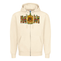 Sandshell western mom with sunflower Zipper Hoodie - NancyCooperArtShop