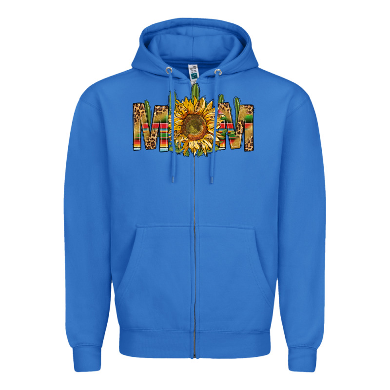 Western Mom With Sunflower Zipper Hoodie by NancyCooperArtShop | Teevron