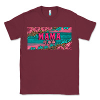 Burgundy pink roses mama of girls license plate Classic Tee - Artiststas