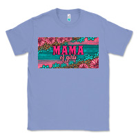 Colony Blue pink roses mama of girls license plate Classic Tee - Artiststas