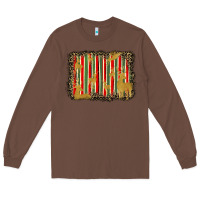 Chestnut christmas reindeers leopard background Long Sleeve Tee - BarkalooDesign