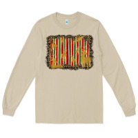 Mushroom christmas reindeers leopard background Long Sleeve Tee - BarkalooDesign