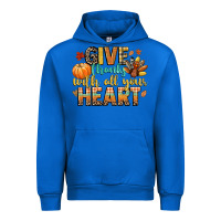Cobalt give thanks with all your heart Urban Hoodie - CowGirlArtShop