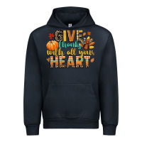 Navy give thanks with all your heart Urban Hoodie - CowGirlArtShop