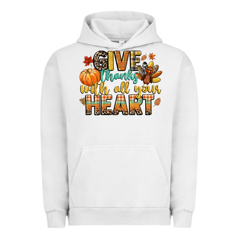 Give Thanks With All Your Heart Urban Hoodie by CowGirlArtShop | Teevron