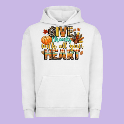 Give Thanks With All Your Heart Urban Hoodie Designed By Cowgirlartshop