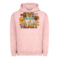 Pigment Salmon give thanks with all your heart Urban Hoodie - CowGirlArtShop