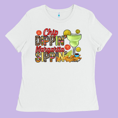 Ladies Tee Chip dippin' margarita sippin'