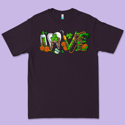 Dental Love St Patricks Day Premium Tee Designed By Ranaportraitstore
