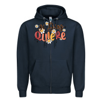 Navy si dios quiere Zipper Hoodie - MaliasSmallBusiness