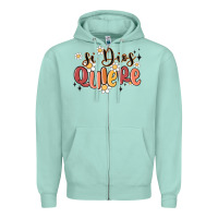 Seafoam si dios quiere Zipper Hoodie - MaliasSmallBusiness