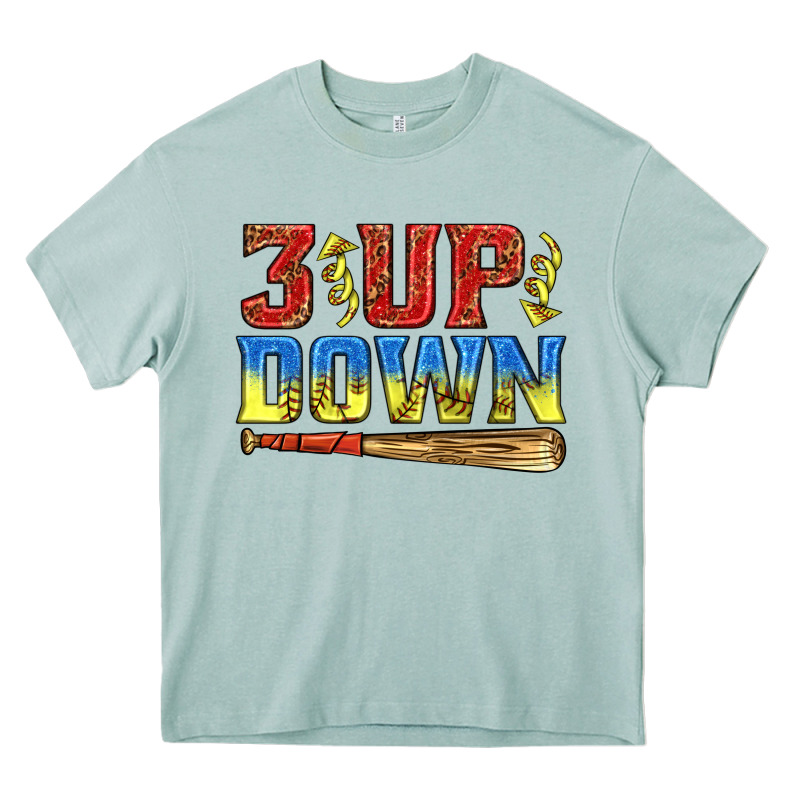 3 Up 3 Down Softball Heavy Core Tee by texasbilliewilder | Teevron