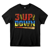 Black 3 up 3 down softball Heavy Core Tee - texasbilliewilder