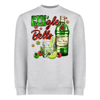 Heather Grey gin`gle bells with bottle and cocktail Heavyweight Sweatshirt - AdoDesignShop