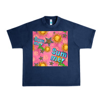 Navy summer time of the sun seamless pattern Urban Heavy Tee - BundleAndBundleShop