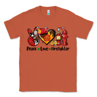 Copper peace love firefighter Classic Tee - AdoDesignShop
