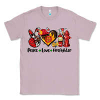 Lilac peace love firefighter Classic Tee - AdoDesignShop