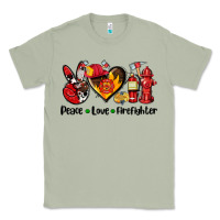 Matcha peace love firefighter Classic Tee - AdoDesignShop