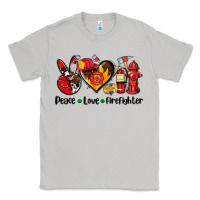 Moon Dust peace love firefighter Classic Tee - AdoDesignShop