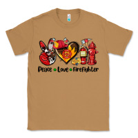 Toasted Coconut peace love firefighter Classic Tee - AdoDesignShop