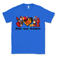 True Royal peace love firefighter Classic Tee - AdoDesignShop