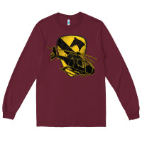 Burgundy 1st cavalry division chopper helicopter air cav Long Sleeve Tee - Jasminsmagicworld