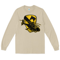 Mushroom 1st cavalry division chopper helicopter air cav Long Sleeve Tee - Jasminsmagicworld